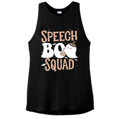 Funny Cute Halloween Speech Boo Squad Costume Teacher Cute Gift Ladies PosiCharge Tri-Blend Wicking Tank