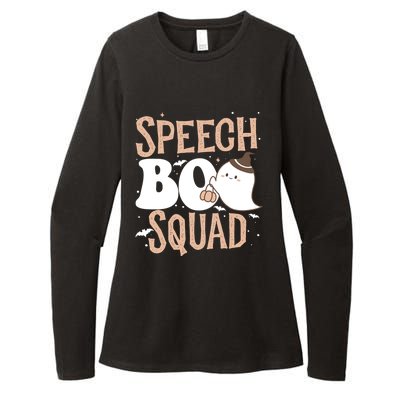 Funny Cute Halloween Speech Boo Squad Costume Teacher Cute Gift Womens CVC Long Sleeve Shirt