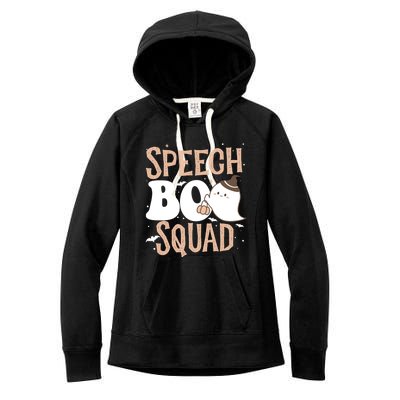 Funny Cute Halloween Speech Boo Squad Costume Teacher Cute Gift Women's Fleece Hoodie