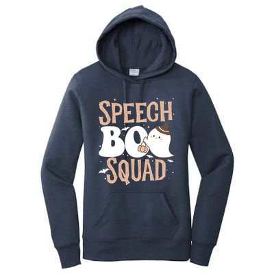 Funny Cute Halloween Speech Boo Squad Costume Teacher Cute Gift Women's Pullover Hoodie