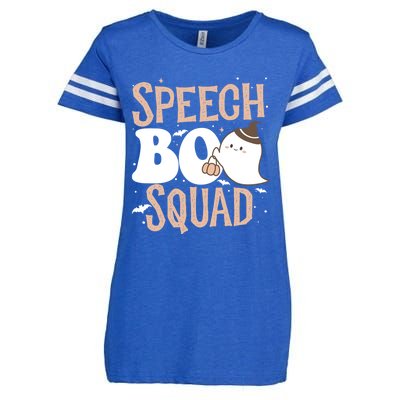 Funny Cute Halloween Speech Boo Squad Costume Teacher Cute Gift Enza Ladies Jersey Football T-Shirt