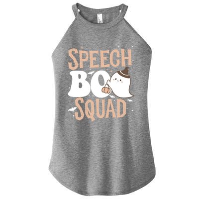 Funny Cute Halloween Speech Boo Squad Costume Teacher Cute Gift Women's Perfect Tri Rocker Tank