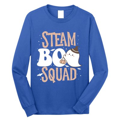 Funny Cute Halloween Steam Boo Squad Costume Teacher Gift Long Sleeve Shirt