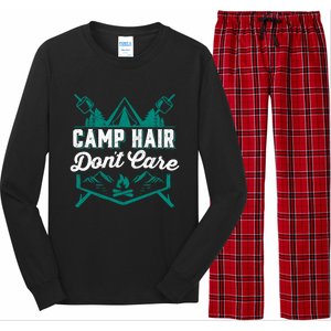 Funny Camp Hair Dont Care Design Gift Long Sleeve Pajama Set