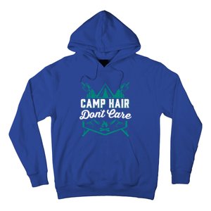 Funny Camp Hair Dont Care Design Gift Hoodie