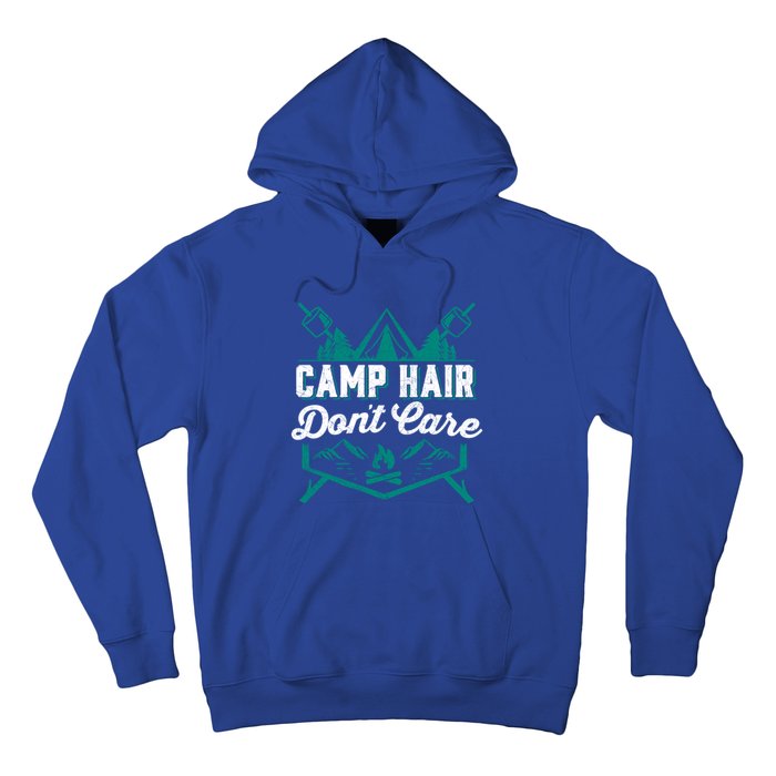 Funny Camp Hair Dont Care Design Gift Hoodie