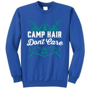 Funny Camp Hair Dont Care Design Gift Sweatshirt