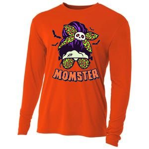 Funny Cute Halloween Momster Cooling Performance Long Sleeve Crew