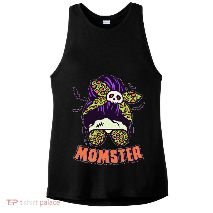 Funny Cute Halloween Momster Ladies PosiCharge Tri-Blend Wicking Tank