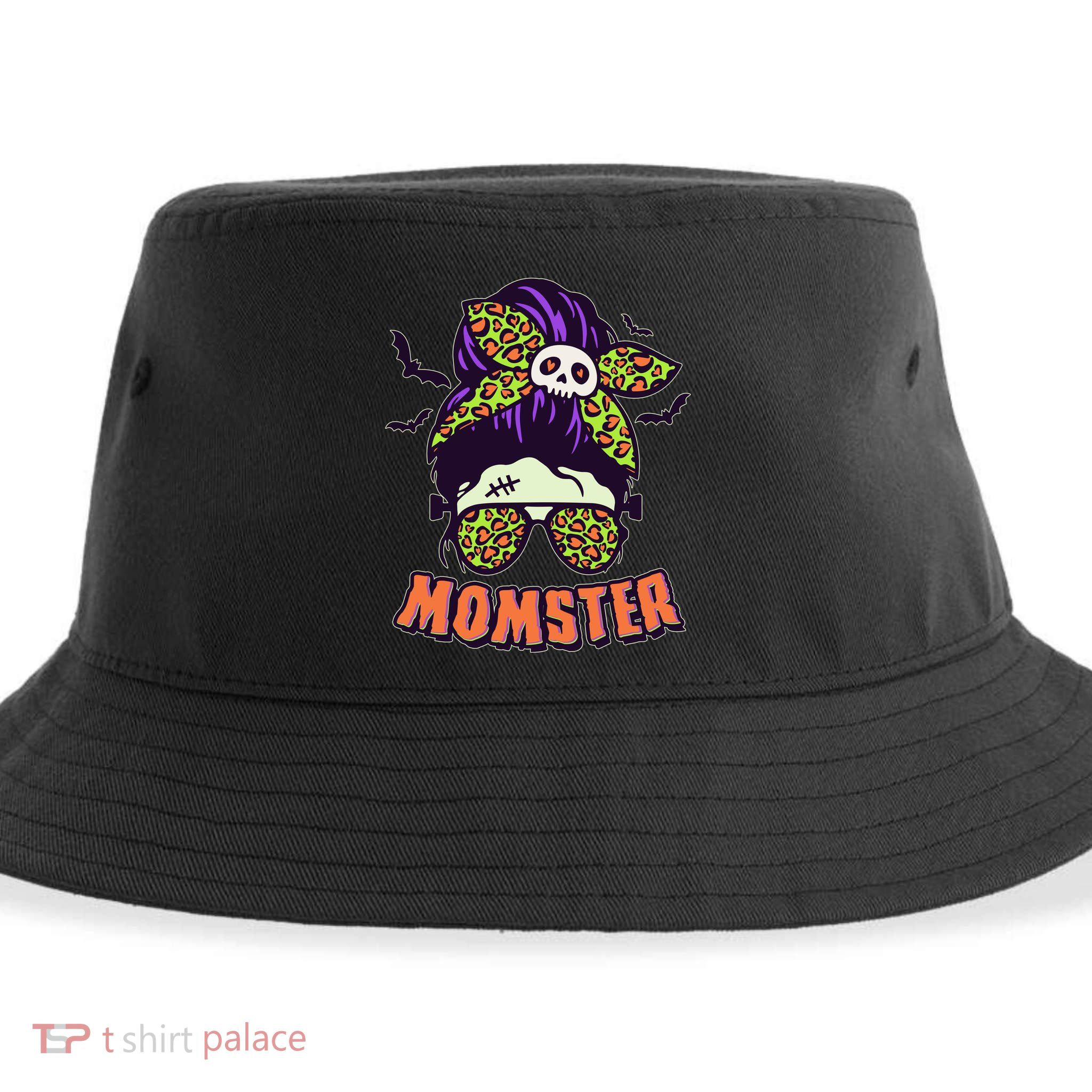 Funny Cute Halloween Momster Sustainable Bucket Hat