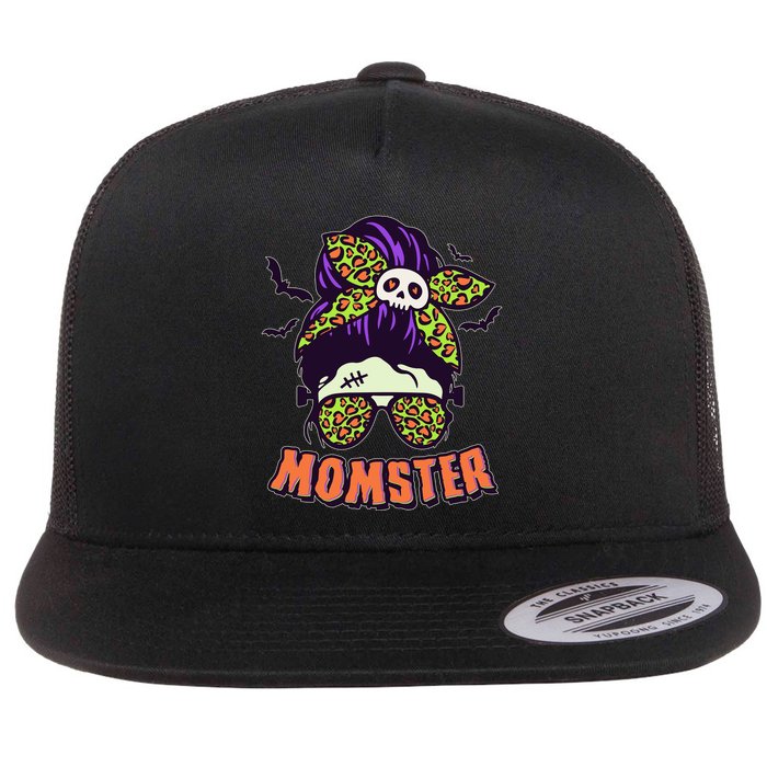 Funny Cute Halloween Momster Flatbill Hat