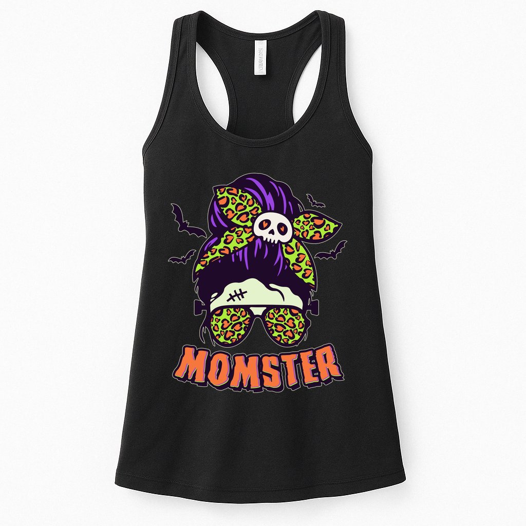 Funny Cute Halloween Momster Womens Tank Top