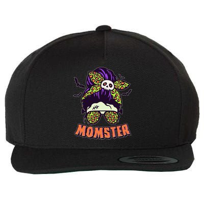 Funny Cute Halloween Momster Wool Snapback Cap