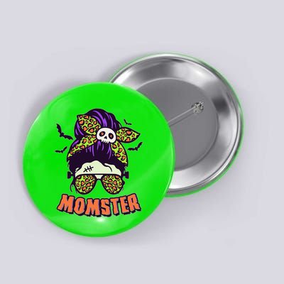 Funny Cute Halloween Momster Button
