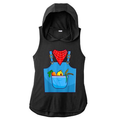 Farmer Costume Halloween Simple Cute Farm Wo  Kid Ladies PosiCharge Tri-Blend Wicking Draft Hoodie Tank