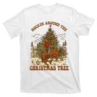 Funny Cowboy Horsing Rocking Around Christmas Tree Western T-Shirt