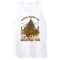 Funny Cowboy Horsing Rocking Around Christmas Tree Western PosiCharge Competitor Tank