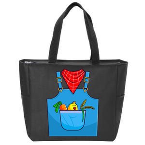 Farmer Costume Halloween Simple Cute Farm Zip Tote Bag