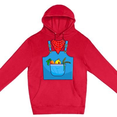 Farmer Costume Halloween Simple Cute Farm Premium Pullover Hoodie