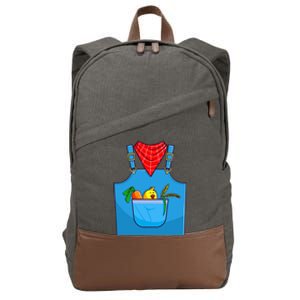 Farmer Costume Halloween Simple Cute Farm Cotton Canvas Backpack