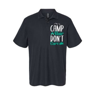 Funny Camp Hair Don't Care Softstyle Adult Sport Polo