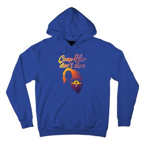 Funny Camp Hair Dont Care Design Love Camping Gift Hoodie