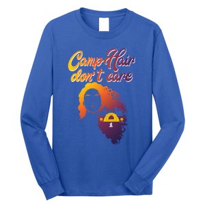 Funny Camp Hair Dont Care Design Love Camping Gift Long Sleeve Shirt