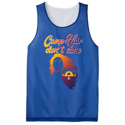 Funny Camp Hair Dont Care Design Love Camping Gift Mesh Reversible Basketball Jersey Tank