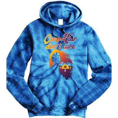 Funny Camp Hair Dont Care Design Love Camping Gift Tie Dye Hoodie