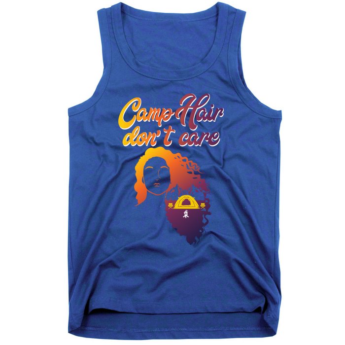 Funny Camp Hair Dont Care Design Love Camping Gift Tank Top