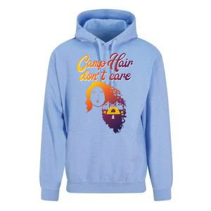 Funny Camp Hair Dont Care Design Love Camping Gift Unisex Surf Hoodie