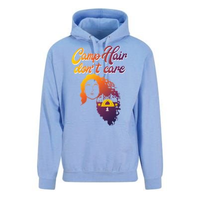 Funny Camp Hair Dont Care Design Love Camping Gift Unisex Surf Hoodie