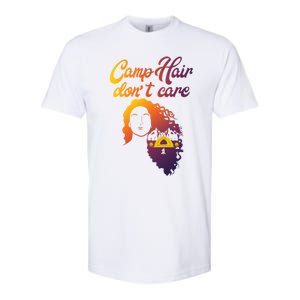 Funny Camp Hair Dont Care Design Love Camping Gift Softstyle CVC T-Shirt