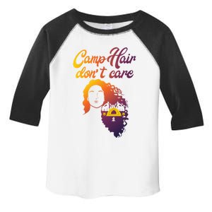 Funny Camp Hair Dont Care Design Love Camping Gift Toddler Fine Jersey T-Shirt