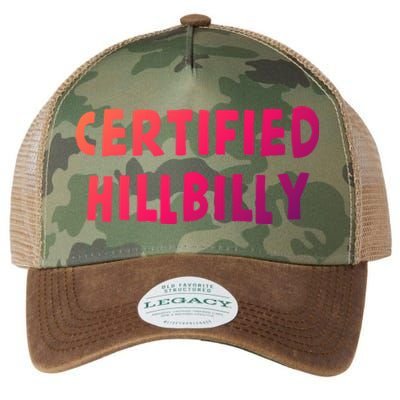 Funny Certified Hillbilly Bumpkin Cracker Rural Redneck Gift Legacy Tie Dye Trucker Hat