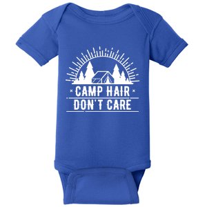 Funny Camp Hair Dont Care For Summer Camping Trips Gift Baby Bodysuit