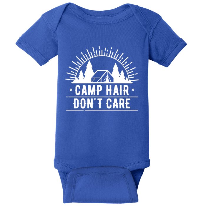 Funny Camp Hair Dont Care For Summer Camping Trips Gift Baby Bodysuit