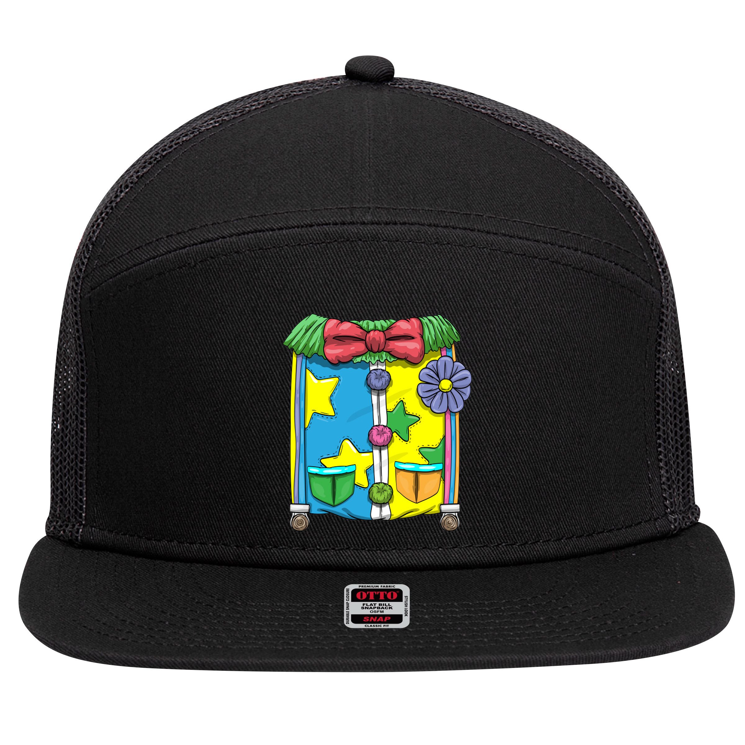 Funny Clown Halloween Costume Suit 7 Panel Mesh Trucker Snapback Hat