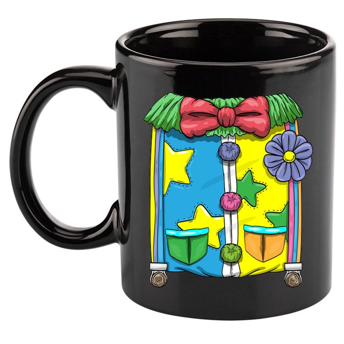 Funny Clown Halloween Costume Suit 11oz C Handle Ceramic Mug