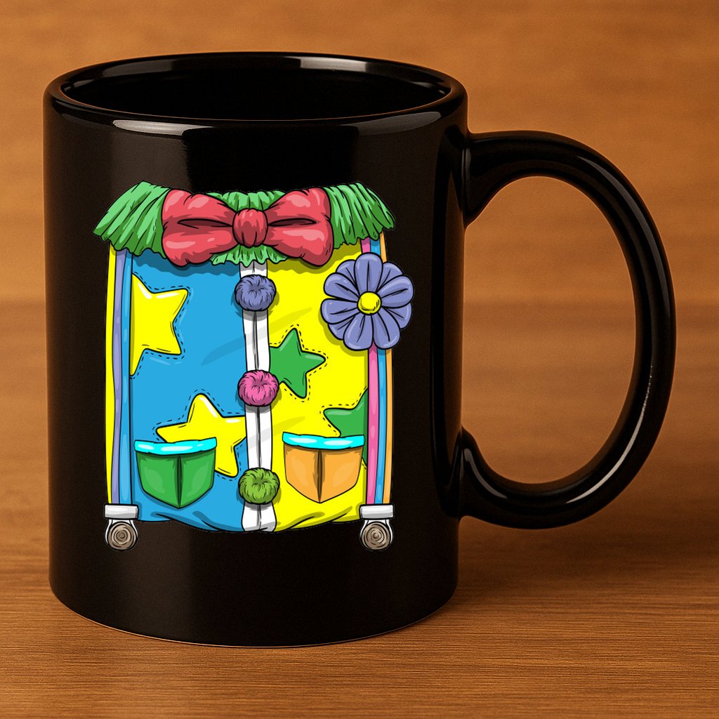 Funny Clown Halloween Costume Suit 11oz C Handle Ceramic Mug