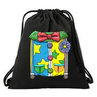 Funny Clown Halloween Costume Suit Drawstring Bag