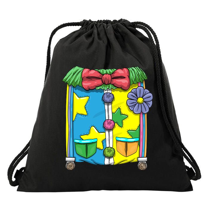 Funny Clown Halloween Costume Suit Drawstring Bag