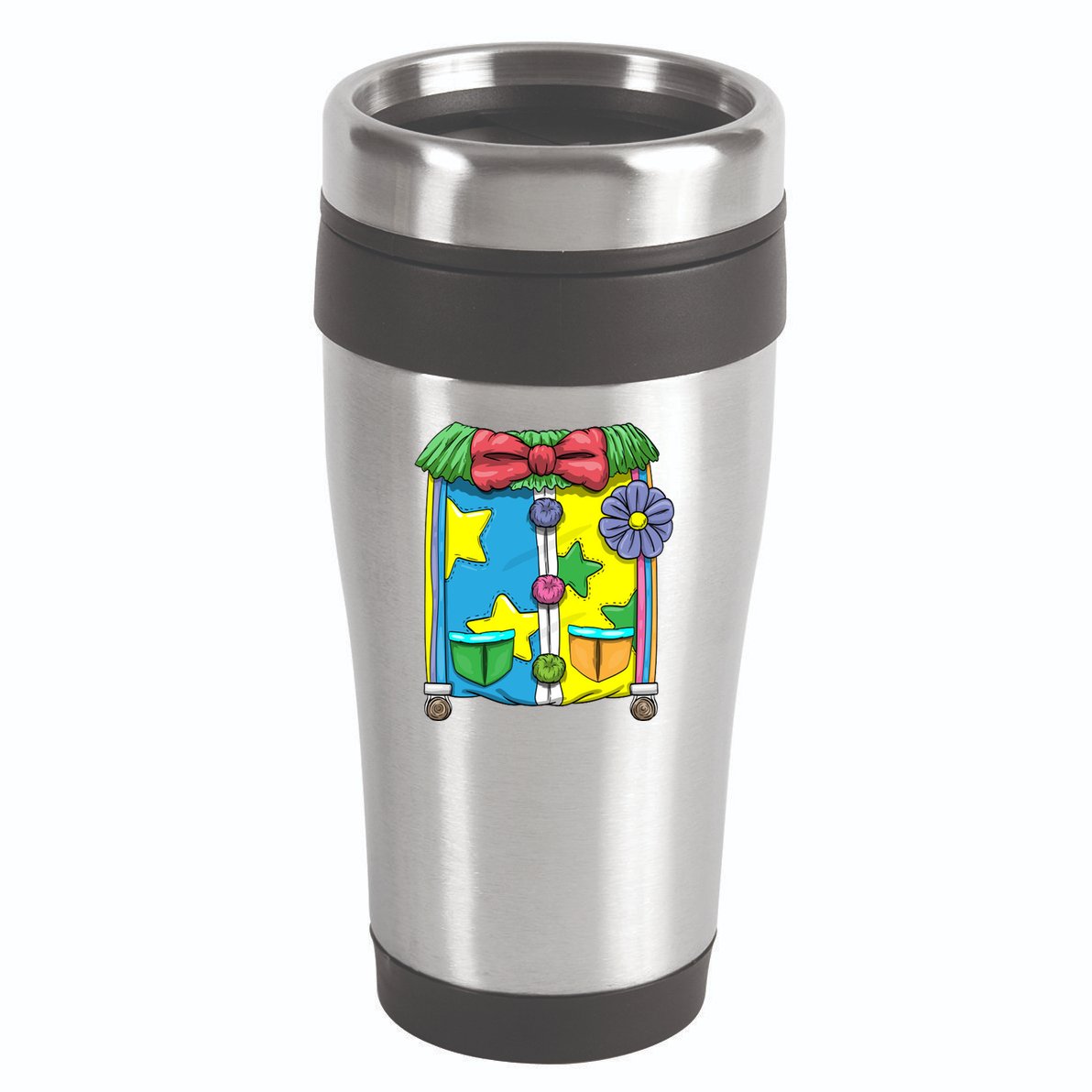 Funny Clown Halloween Costume Suit 16oz Travel Tumbler