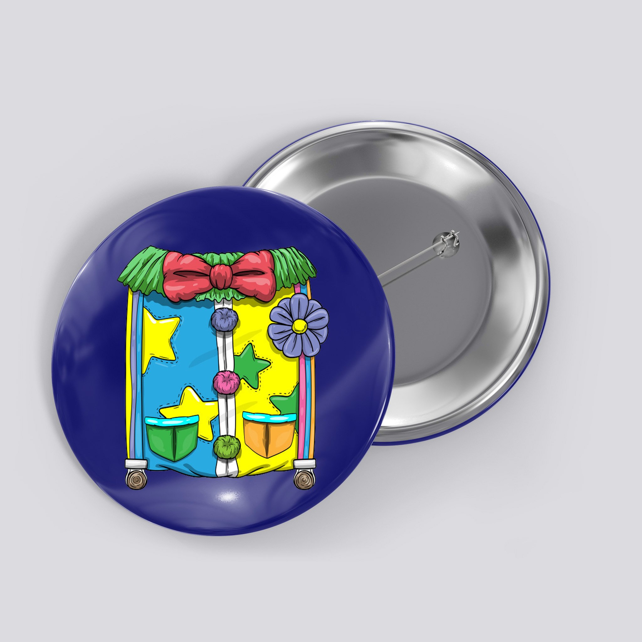 Funny Clown Halloween Costume Suit Button