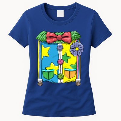 Funny Clown Halloween Costume Suit Womens T-Shirt