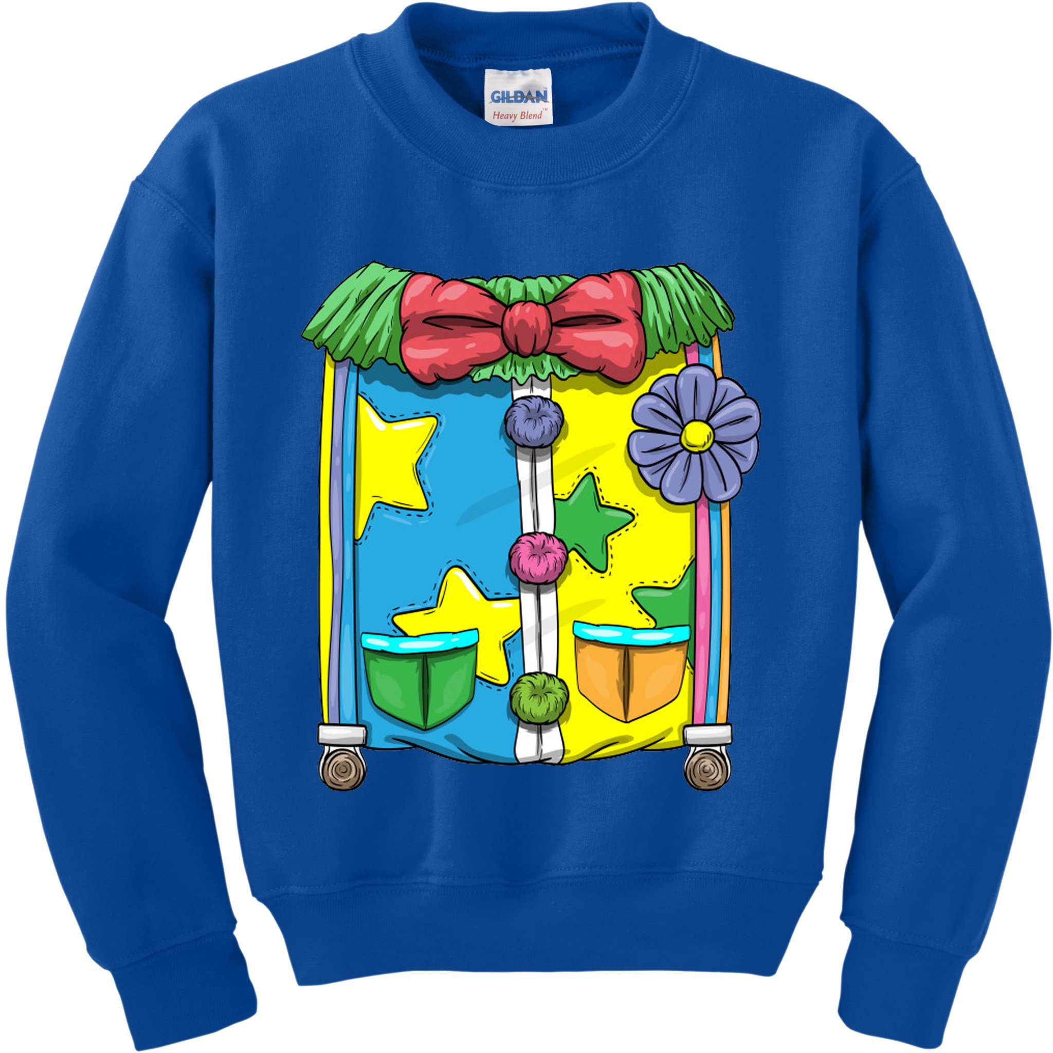 Funny Clown Halloween Costume Suit Kids Sweatshirt