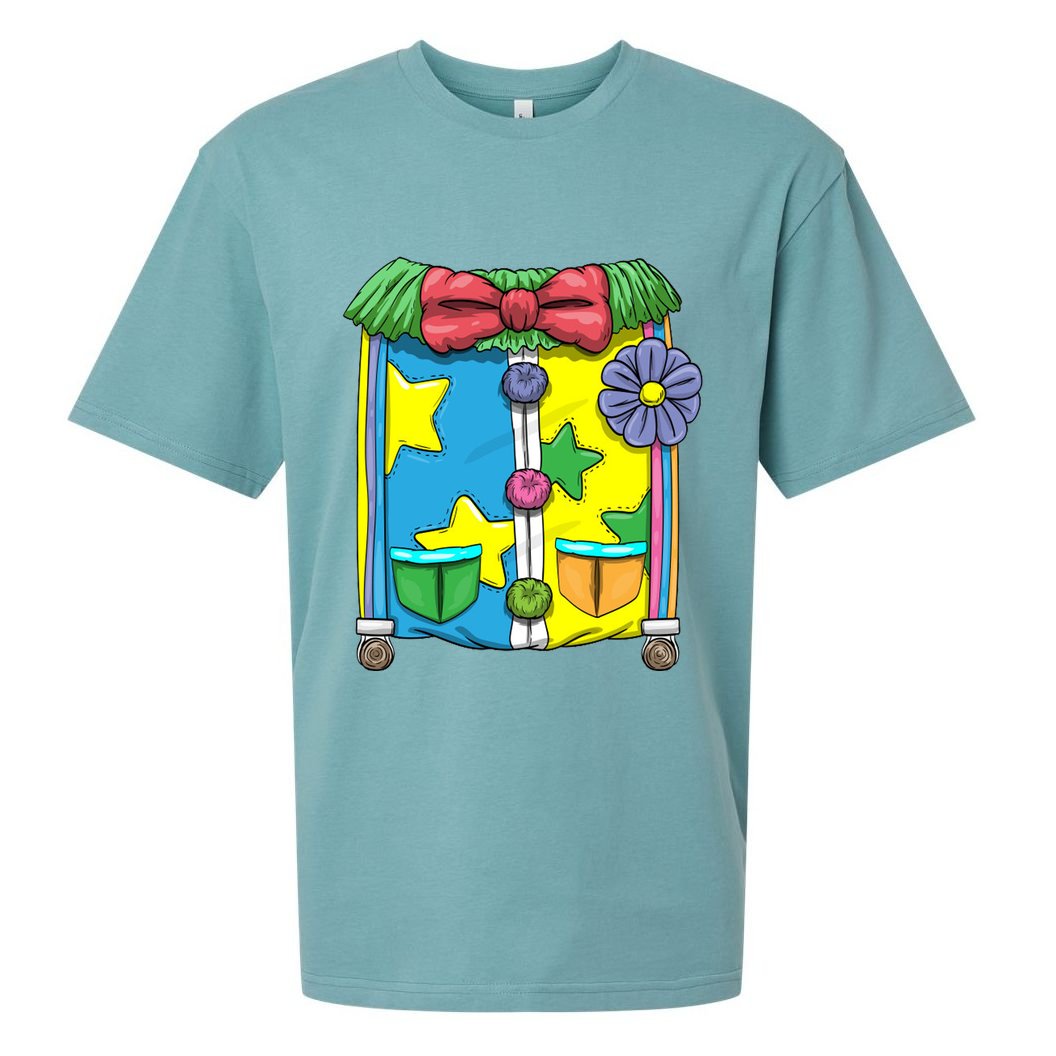 Funny Clown Halloween Costume Suit Sueded Cloud Jersey T-Shirt