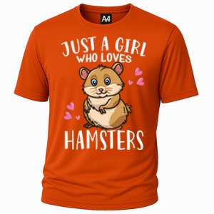 Funny Cute Hamster Lover Just A Girl Who Loves Hamsters Cool Gift Cooling Performance Crew T-Shirt