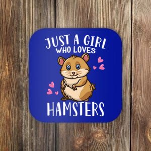 Funny Cute Hamster Lover Just A Girl Who Loves Hamsters Cool Gift Coaster