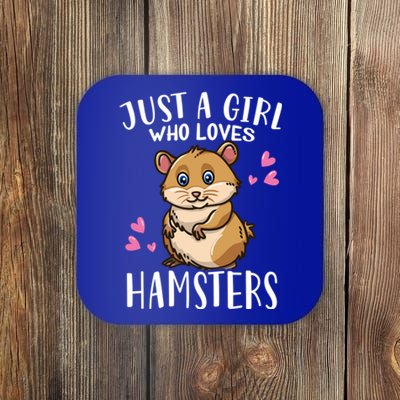 Funny Cute Hamster Lover Just A Girl Who Loves Hamsters Cool Gift Coaster